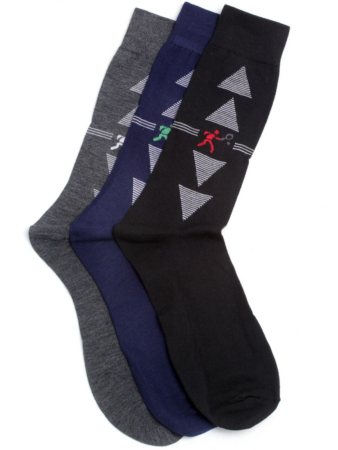 

Alvaro Castagnino Men Pack Of 3 Assorted Above Ankle Socks, Black