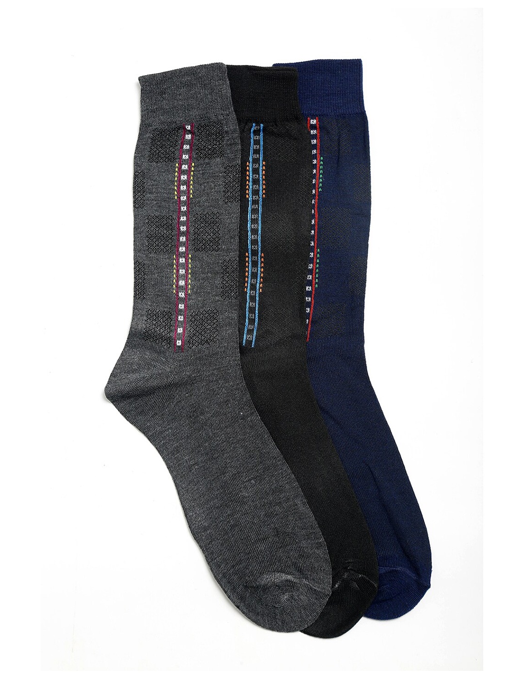

Alvaro Castagnino Men Pack Of 3 Assorted Above Ankle Socks