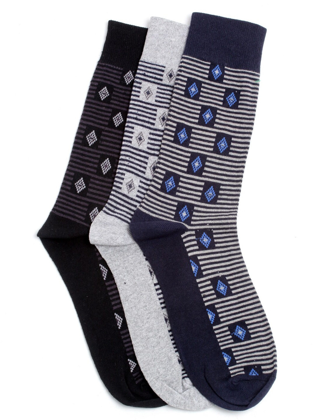 

Alvaro Castagnino Men Pack Of 3 Assorted Above Ankle-Length Socks