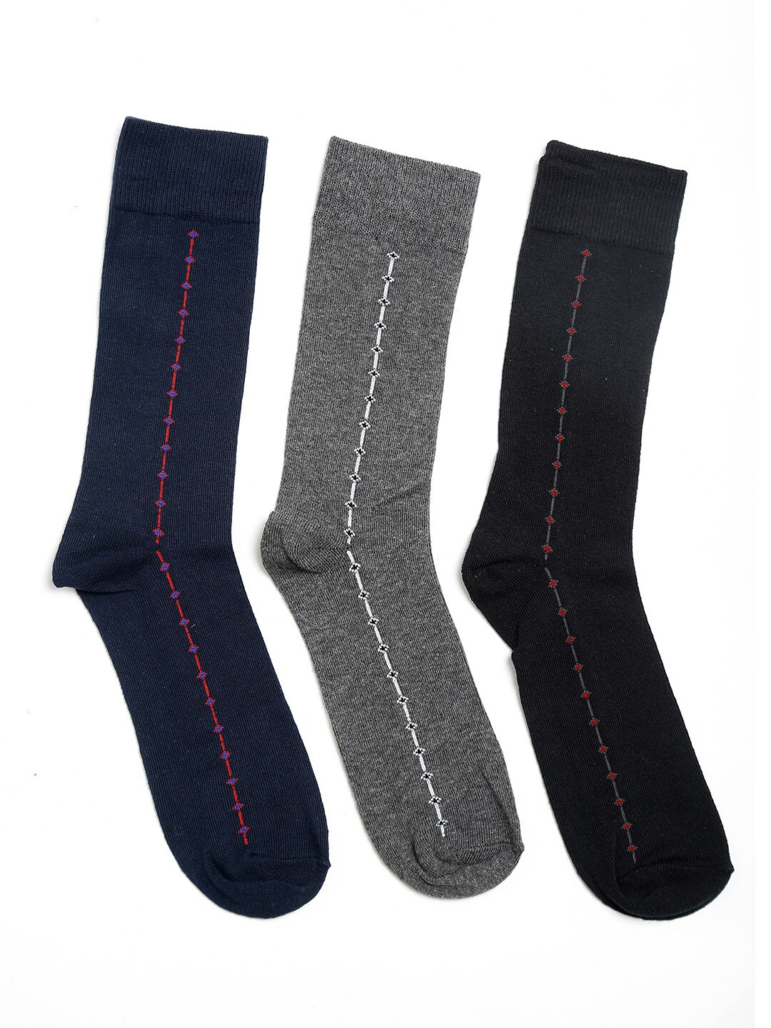

Alvaro Castagnino Men Pack Of 3 Assorted Calf-Length Socks