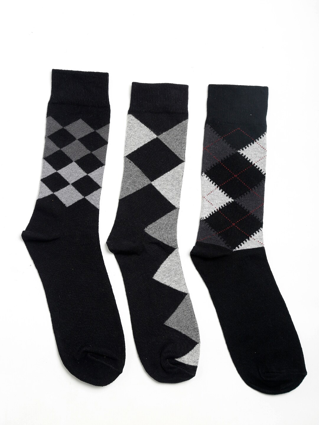 

Alvaro Castagnino Men Pack Of 3 Assorted Above Ankle-Length Socks