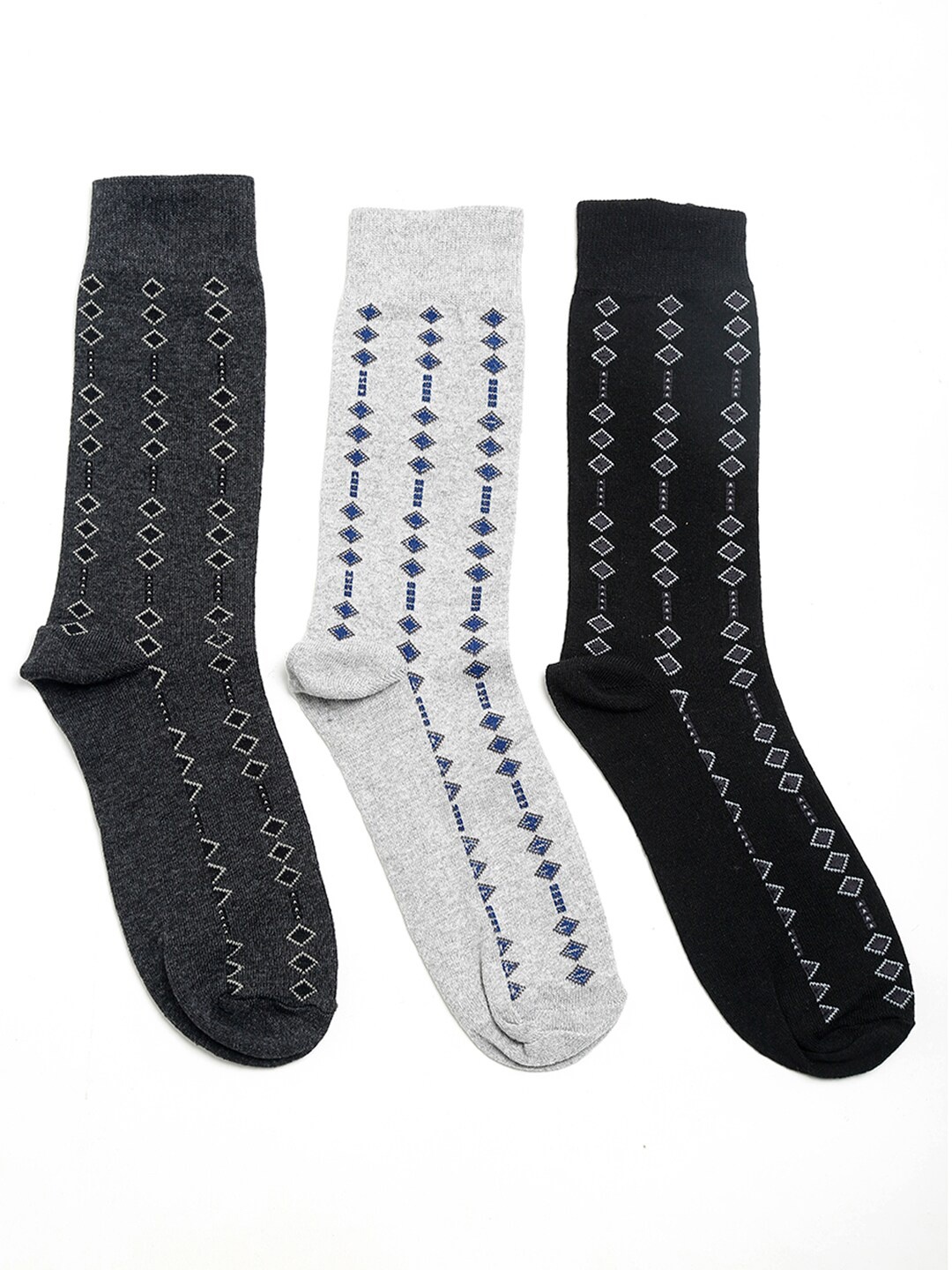 

Alvaro Castagnino Men Pack Of 3 Assorted Above Ankle-Length Socks