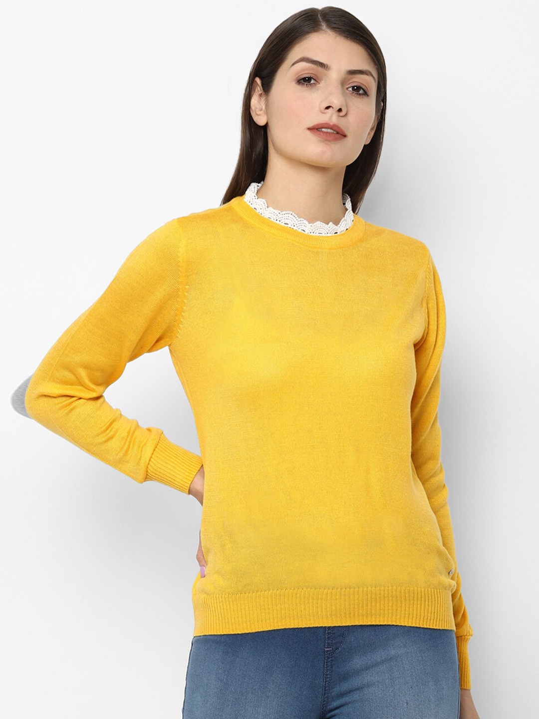

Allen Solly Woman Women Yellow Pullover
