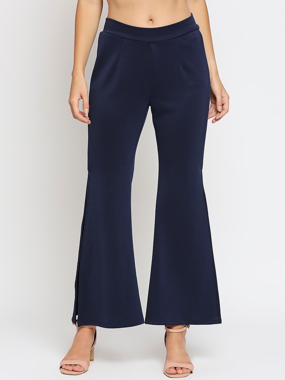 

Ira Soleil Women Blue Mid Rise Bootcut Trousers