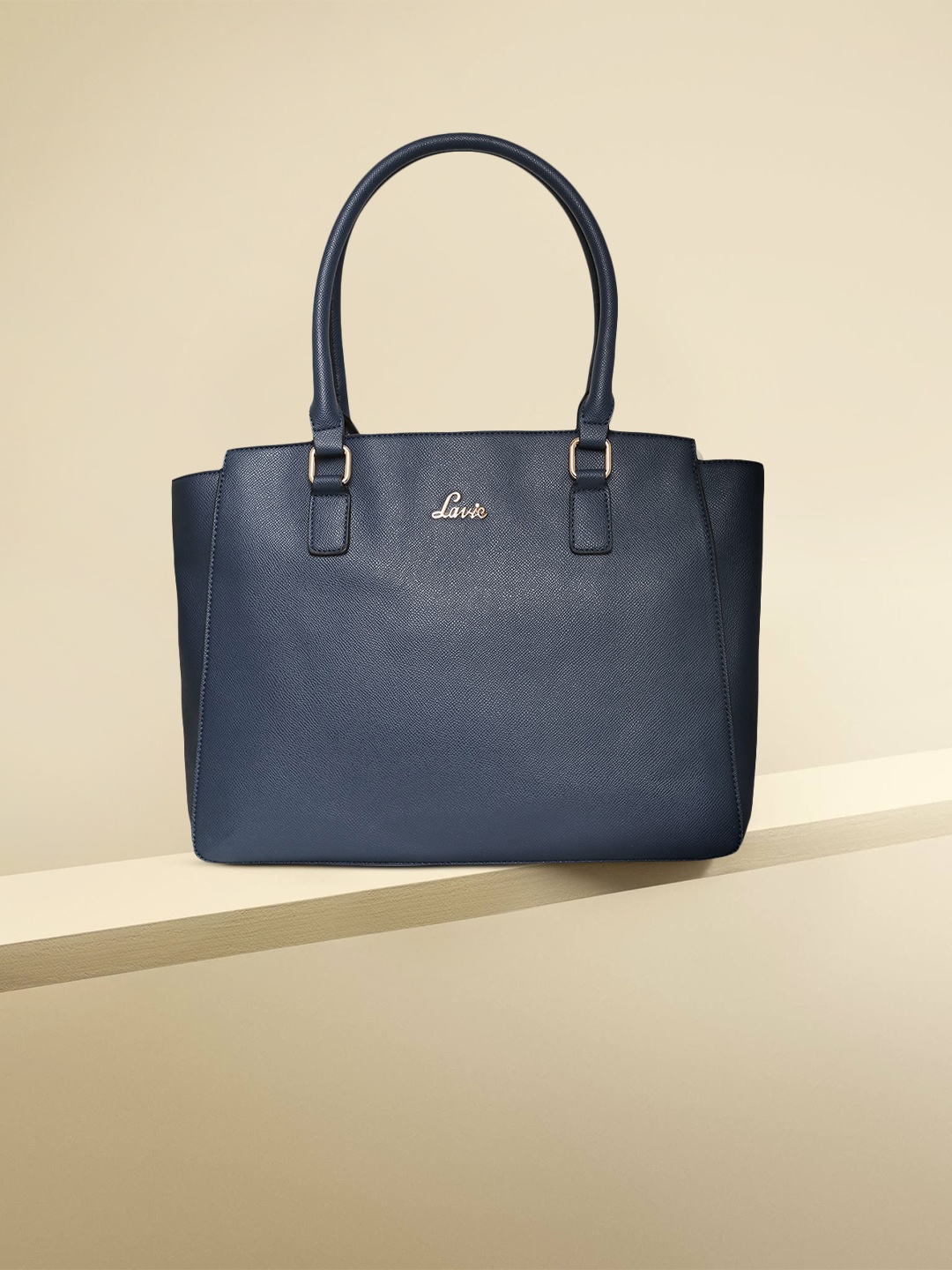 

Lavie Women Kalon Navy Blue Structured Large Tote Bag