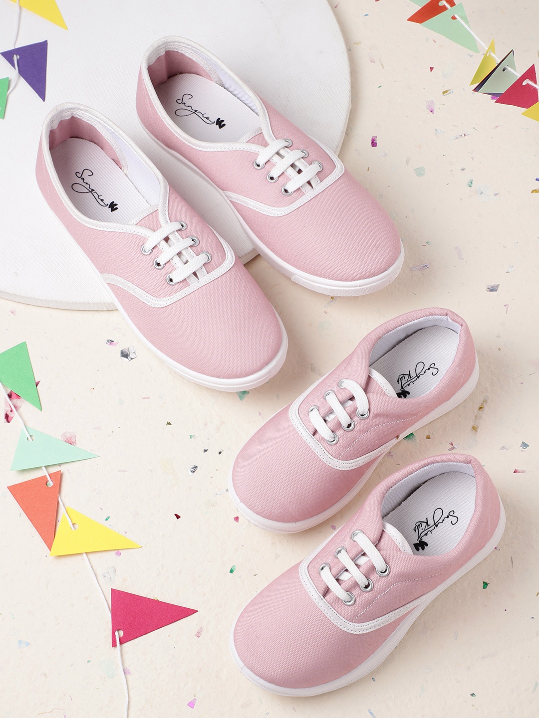 

Sangria Women Light Pink Solid Sneakers