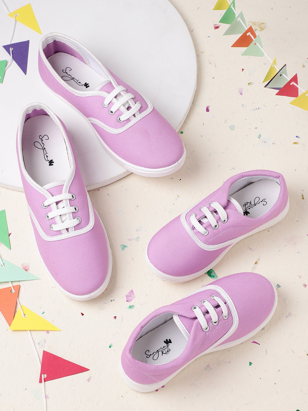 

Sangria Women Lavender Solid Sneakers