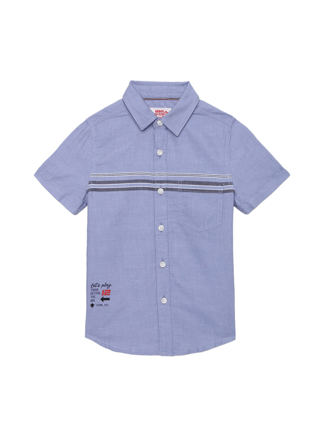 

UNDER FOURTEEN ONLY Boys Blue Casual Shirt