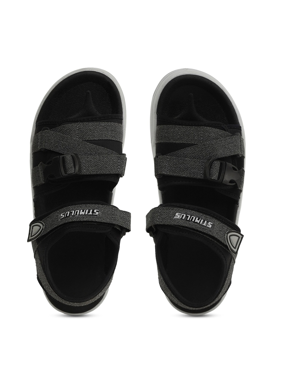

Paragon Men Grey & Black Comfort Sandals