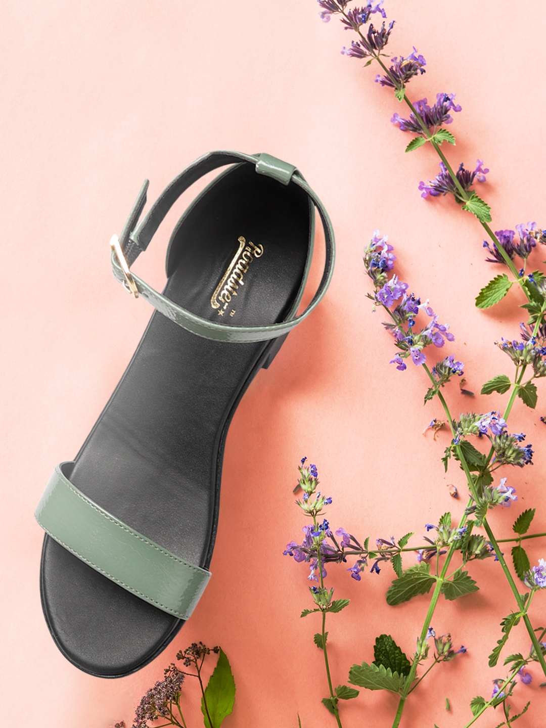 

Roadster Green Solid PU Block Heels