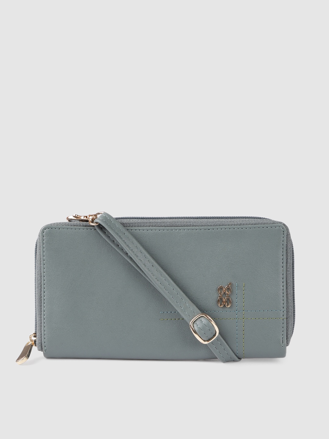 

Baggit Women Blue Solid Zip Around Wallet