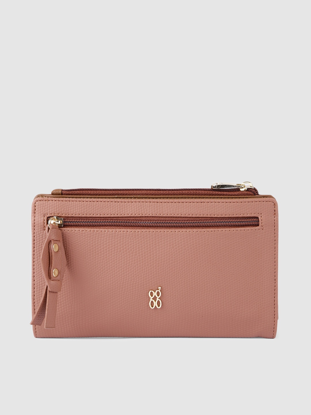 

Baggit Women Dusty Pink Textured Three Fold Wallet