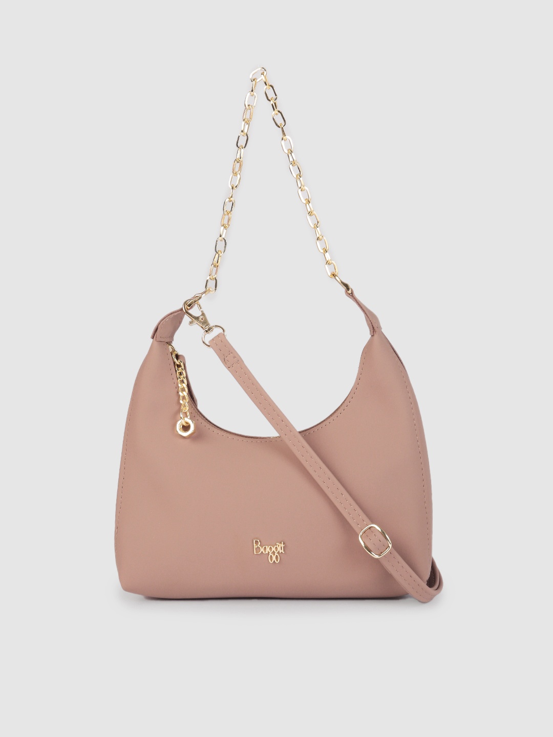 

Baggit Pink Solid Structured Shoulder Bag