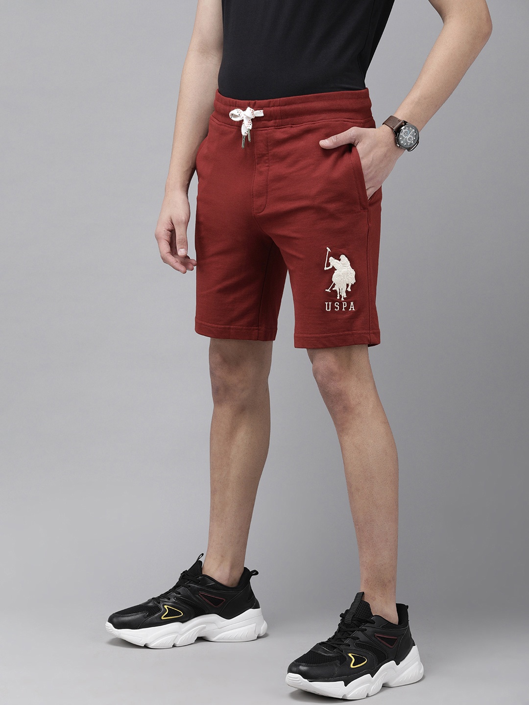 

U S Polo Assn Men Maroon Regular Shorts