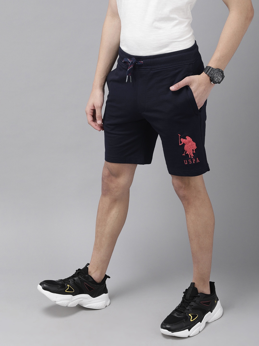 

U S Polo Assn Men Navy Blue Regular Shorts