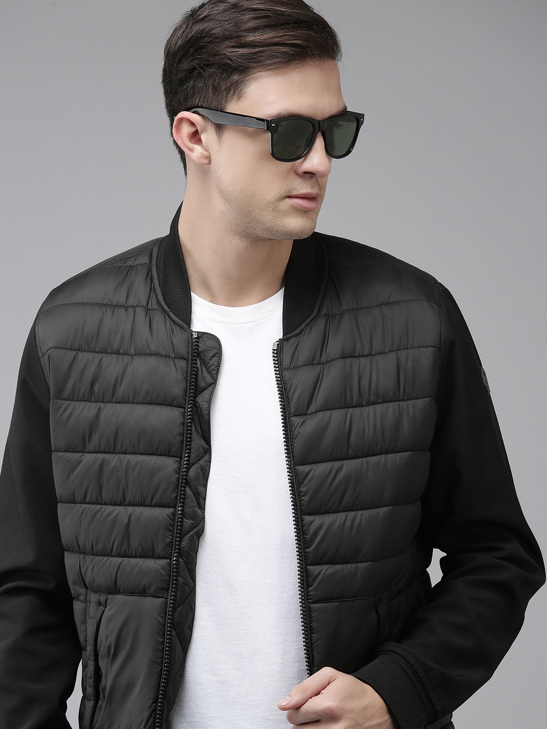 

U S Polo Assn Men Black Solid Puffer Jacket