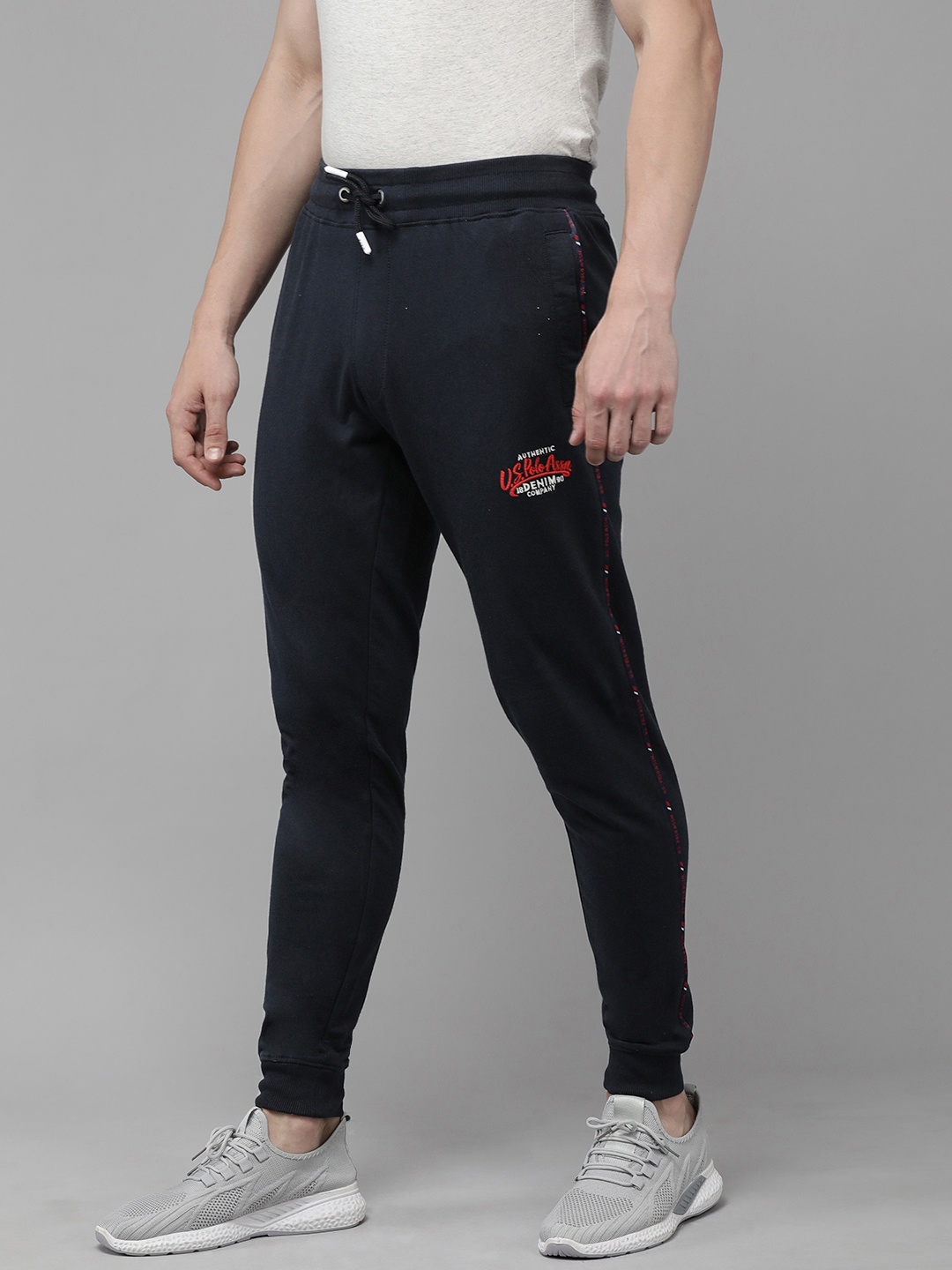 

U.S. Polo Assn. Denim Co. Men Navy Blue Solid Slim Fit Joggers