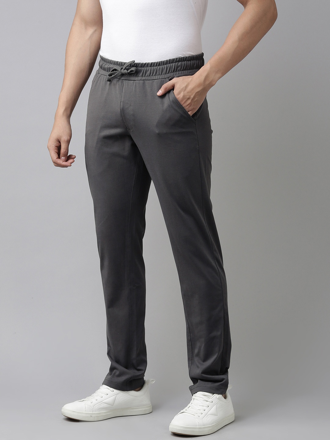 

U.S. Polo Assn. Denim Co. Grey Solid Track Pants