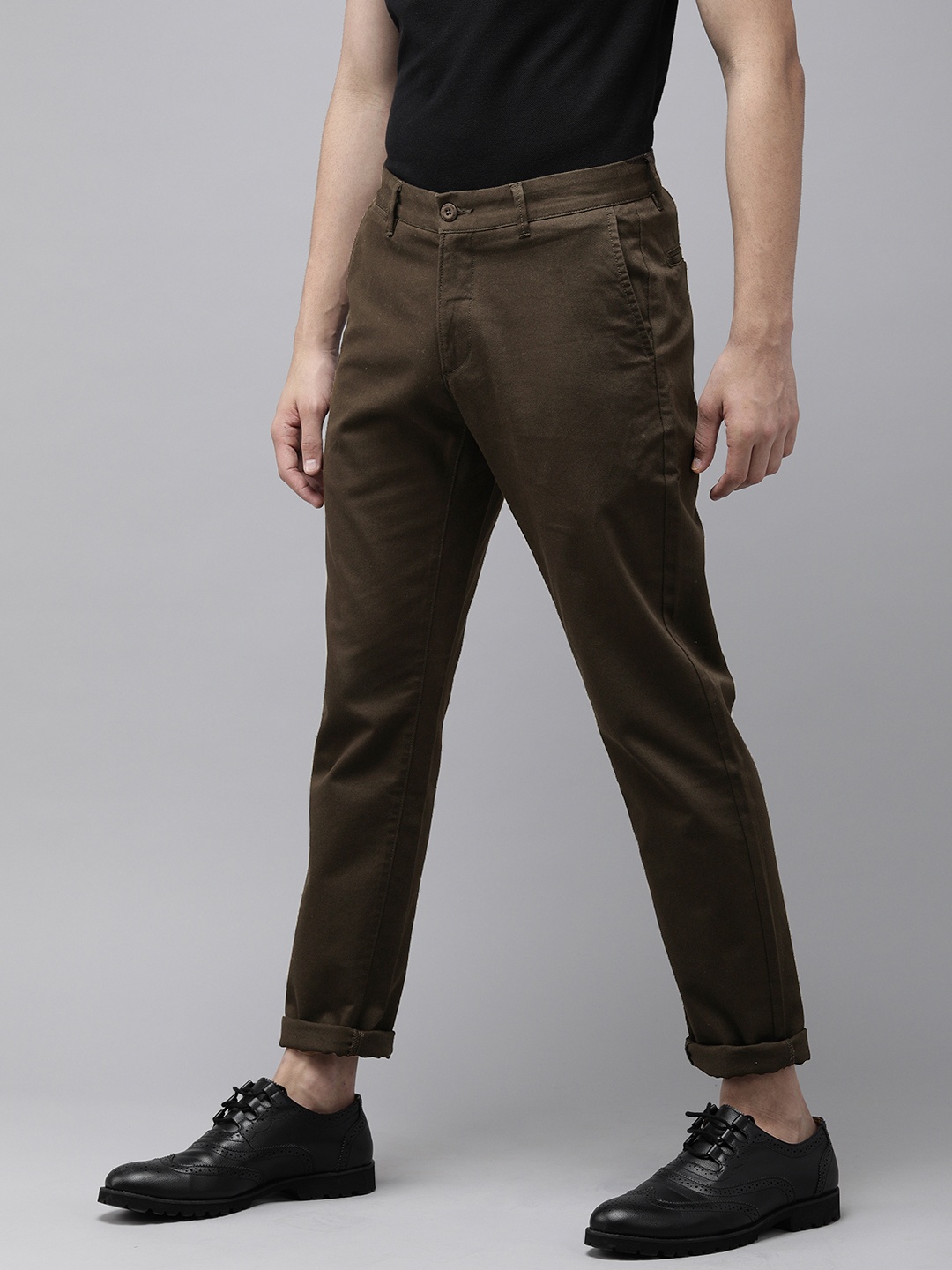 

U S Polo Assn Men Khaki Austin Trim Chino Trousers