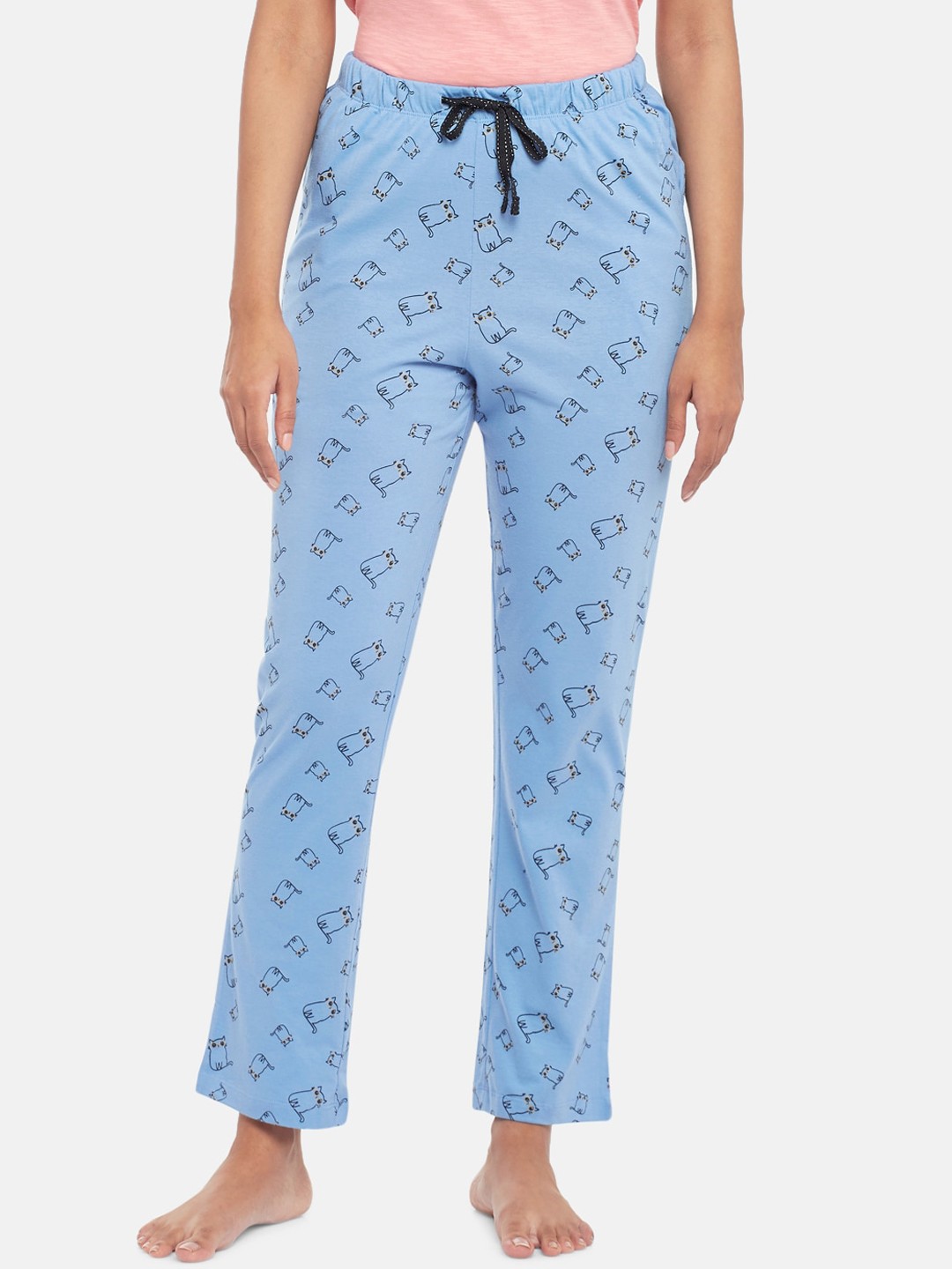 

Dreamz by Pantaloons Women Blue Printed Lounge Pant