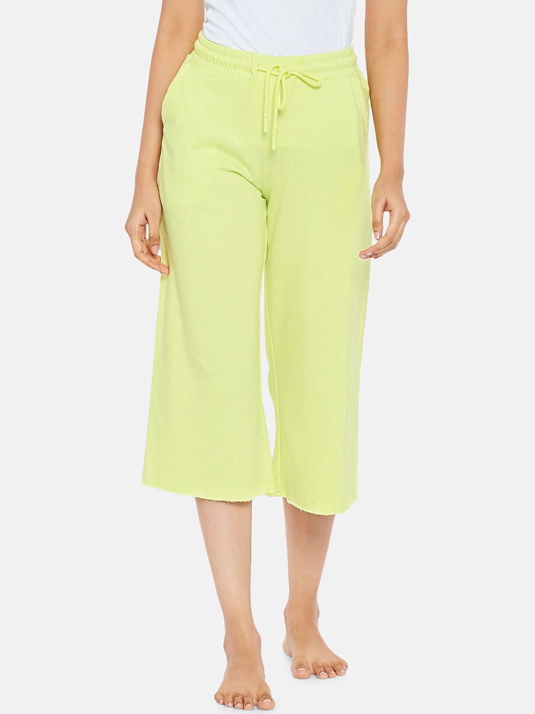 

Dreamz by Pantaloons Women Lime Green Cropped Lounge Pant