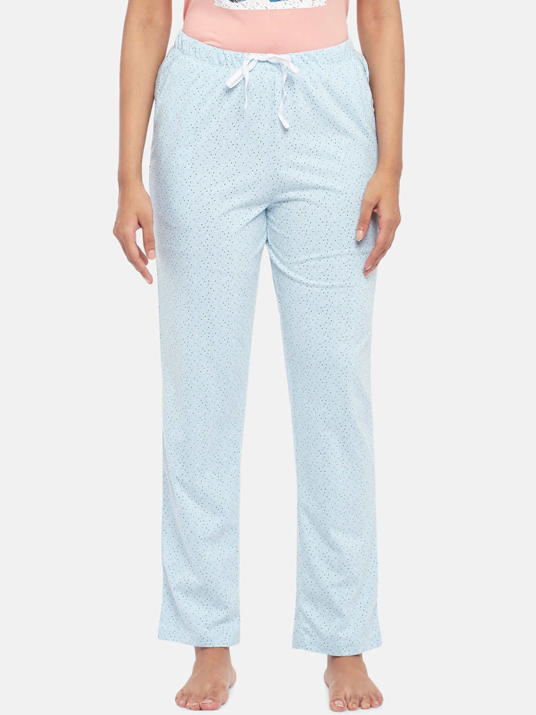 

Dreamz by Pantaloons Women Turquoise Blue Printed Lounge Pant