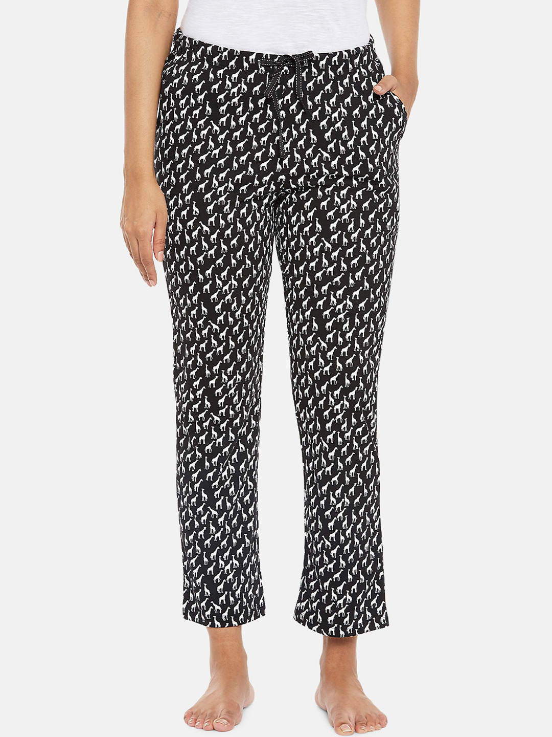 

Dreamz by Pantaloons Women Black Printed Lounge Pant