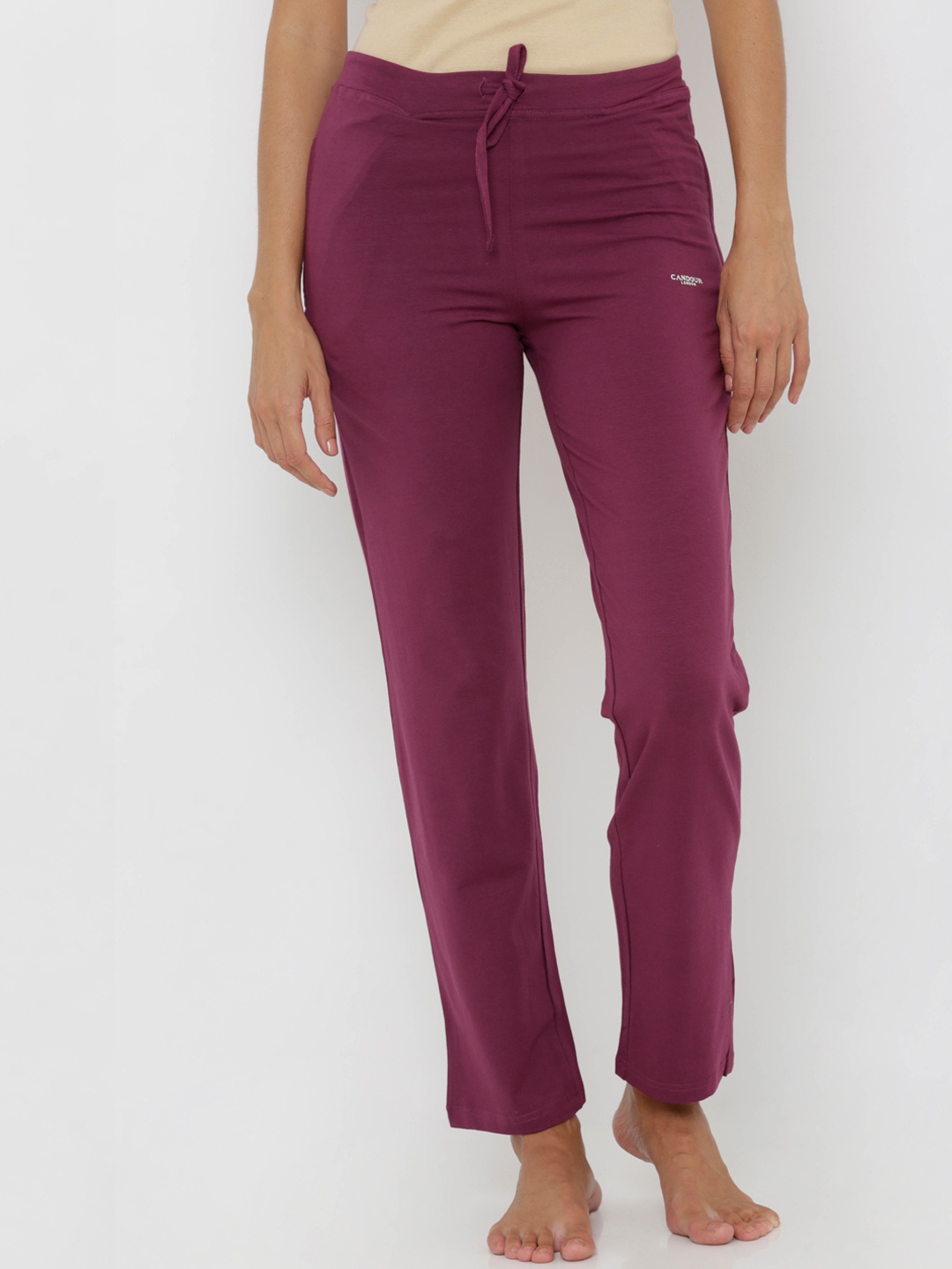 

Candour London Women Maroon Solid Lounge Pants