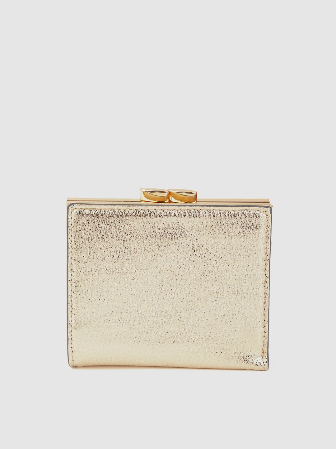 

Accessorize London Women Clip Frame Bella Wallet, Gold