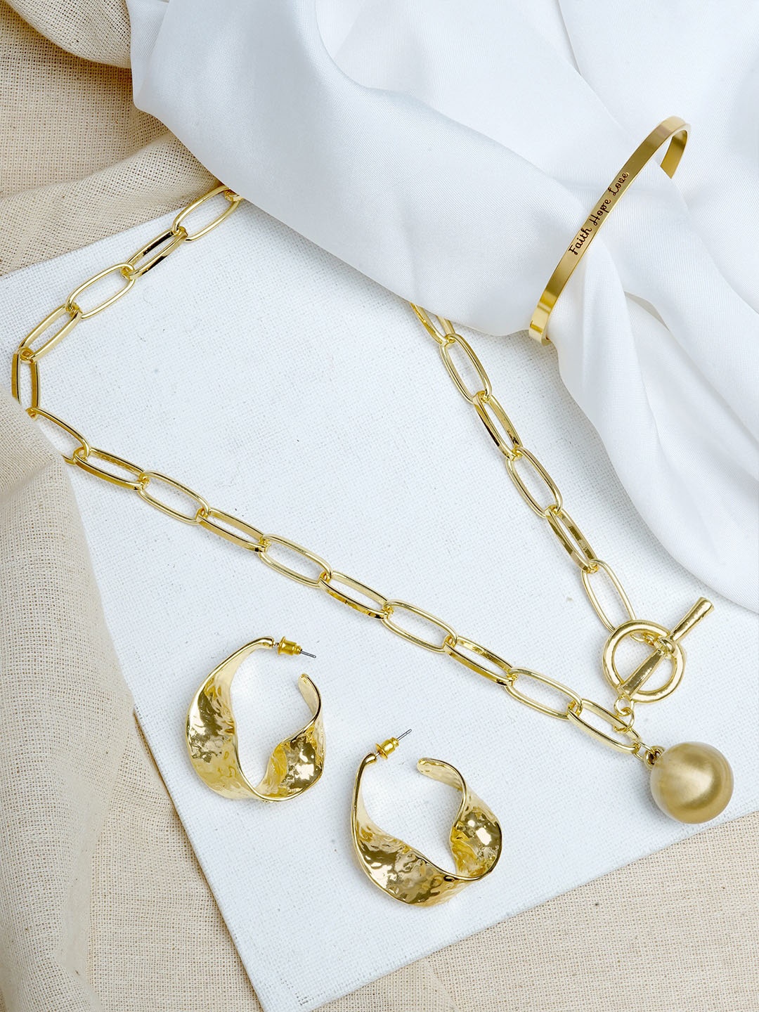 

JOKER & WITCH Gold-Plated Gold-Toned Jewellery Set