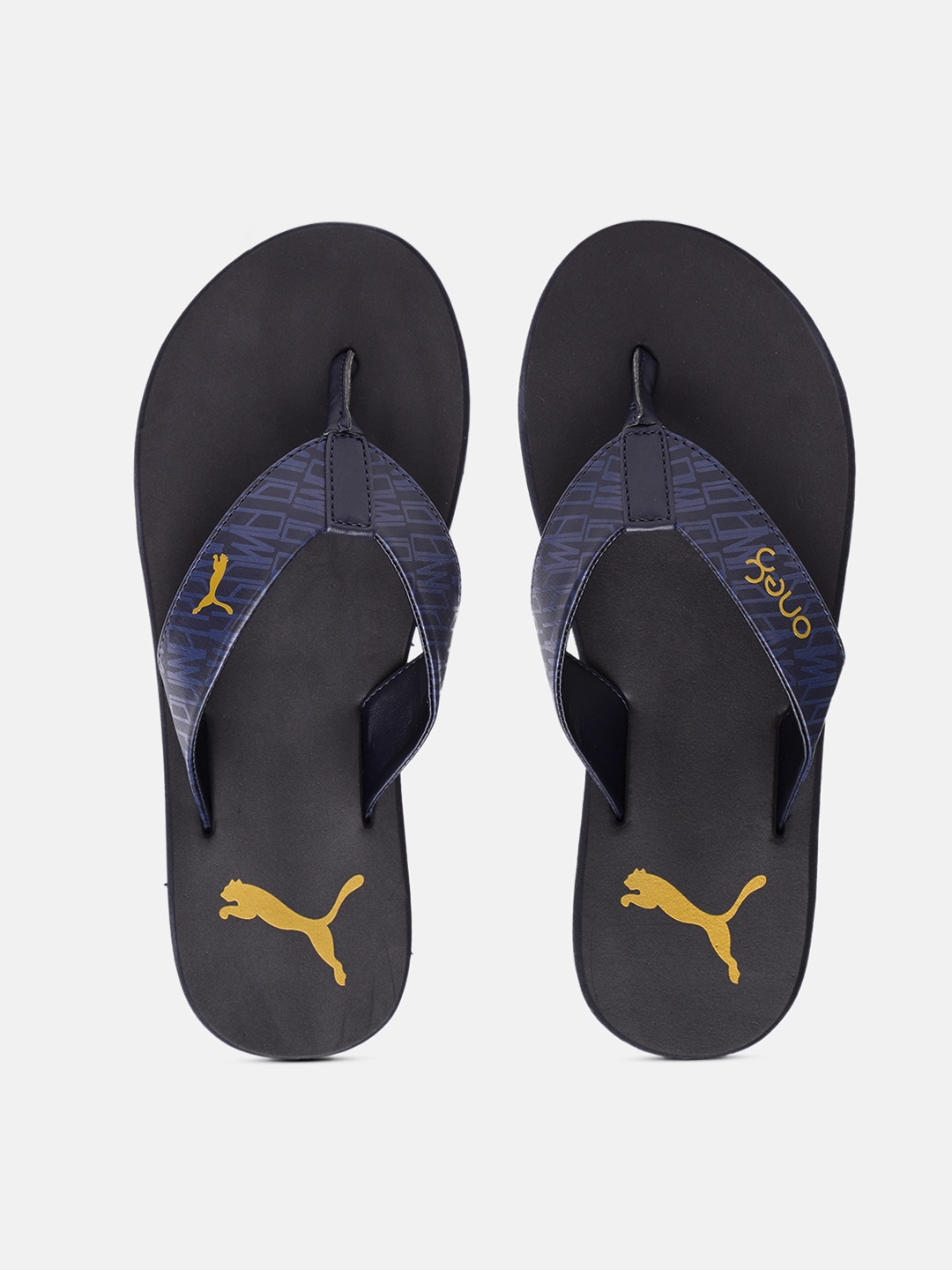 

one8 x PUMA Men Black & Navy Blue Animalia V2 IDP Printed Thong Flip-Flops