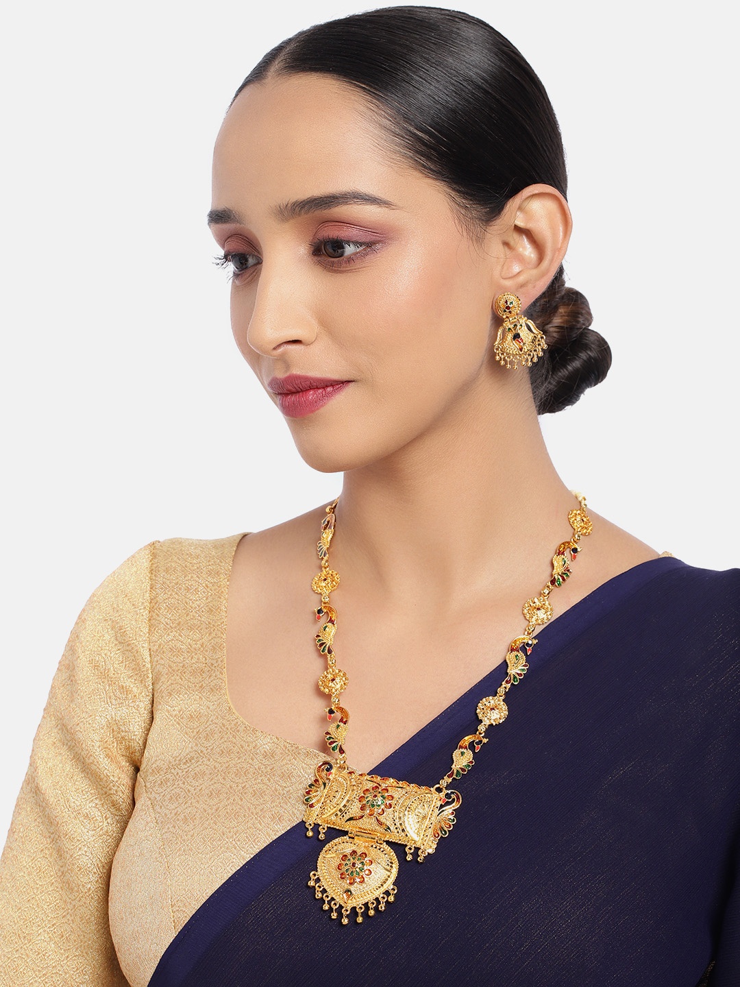 

ASMITTA JEWELLERY One Gram Gold Plated Premium Quality Long Necklace Set