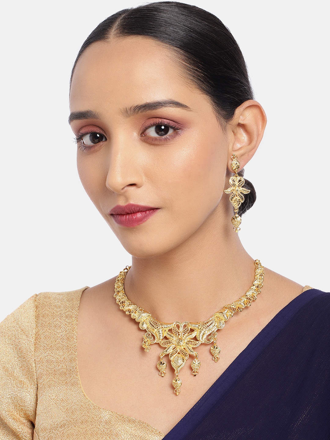 

ASMITTA JEWELLERY One Gram Gold Plated Necklace Set