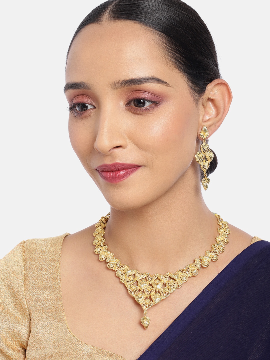 

ASMITTA JEWELLERY One Gram Gold Plated Necklace Set