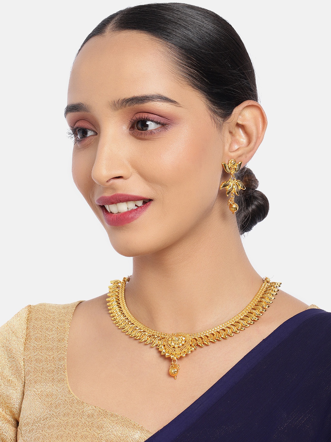

ASMITTA JEWELLERY Gold Toned Designer Copper Necklace Set