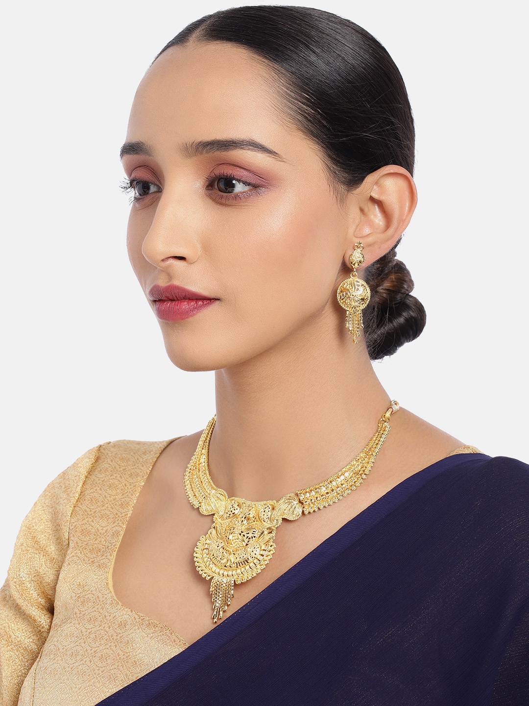 

ASMITTA JEWELLERY One Gram Gold Plated Choker Necklace Set