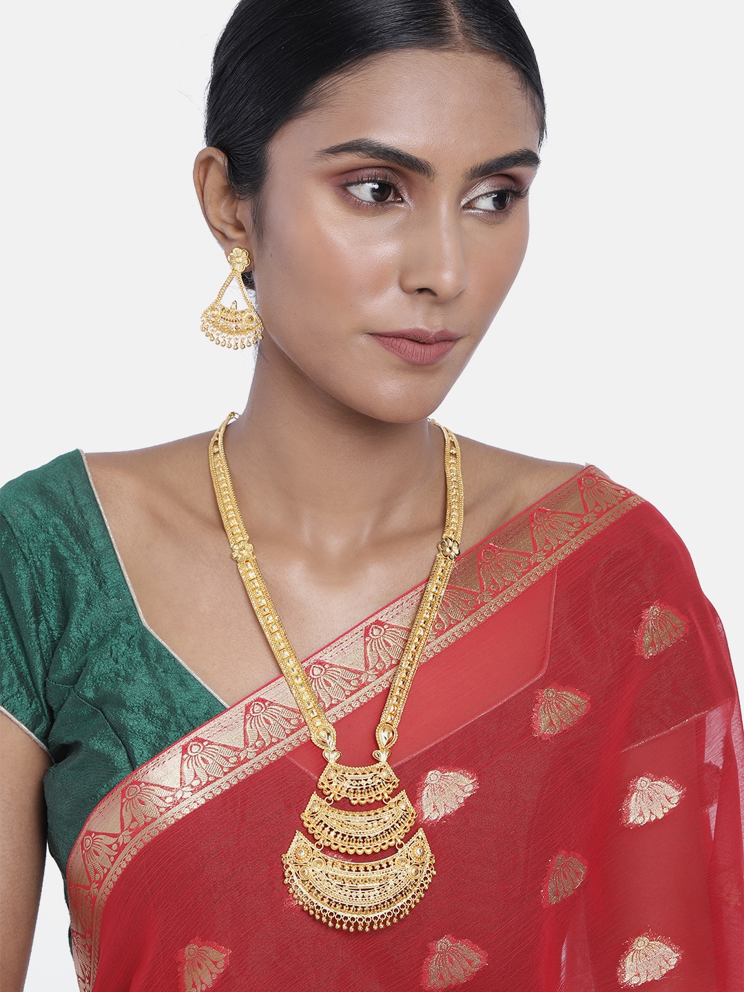 

ASMITTA JEWELLERY One Gram Gold Plated Long Necklace Set