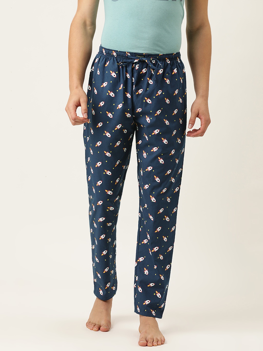 

Urban Dog Men Navy Blue Printed Lounge Pant