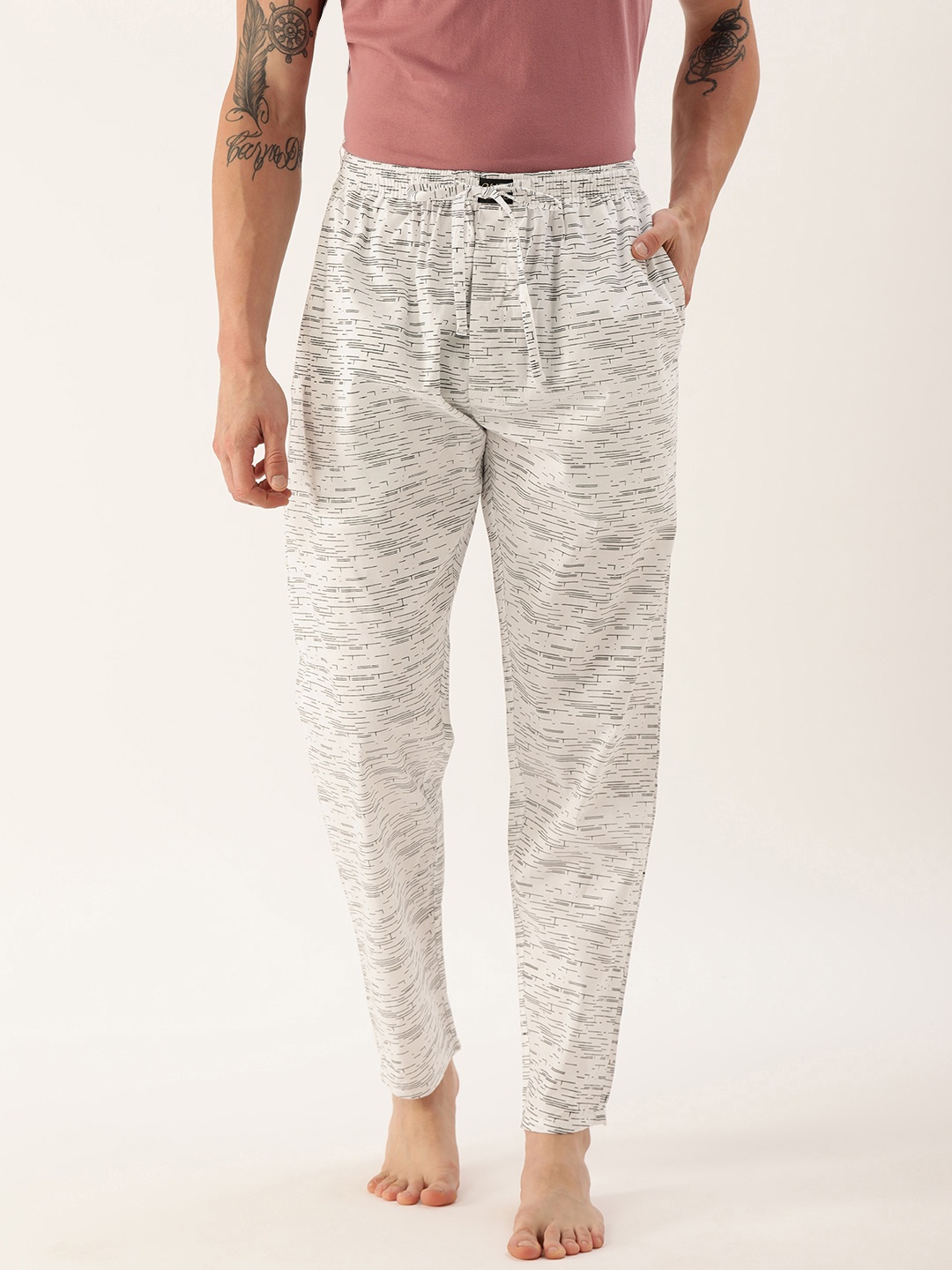 

Urban Dog White & Black Printed Cotton Lounge Pants