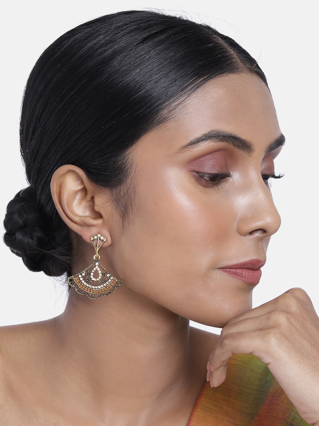 

ASMITTA JEWELLERY Gold-Plated Classic Drop Earrings