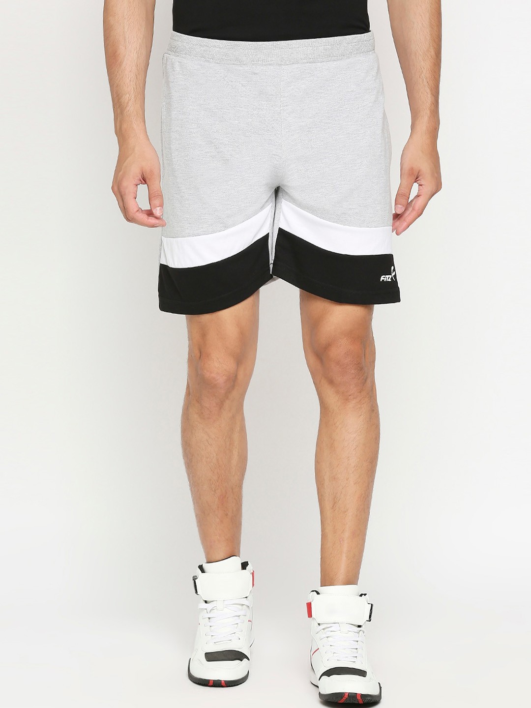 

FiTZ Men Grey Sports Shorts