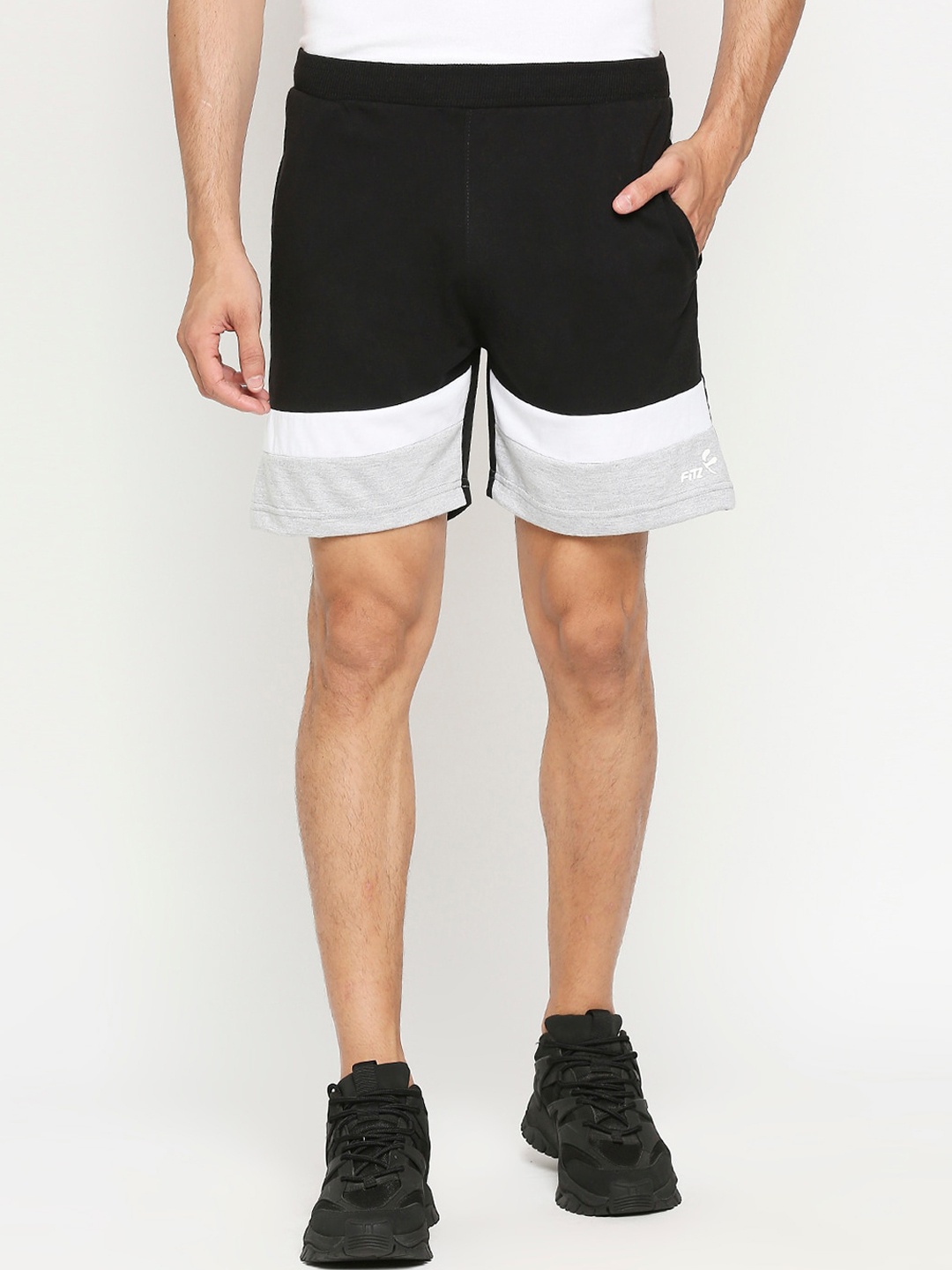 

FiTZ Men Black Sports Shorts