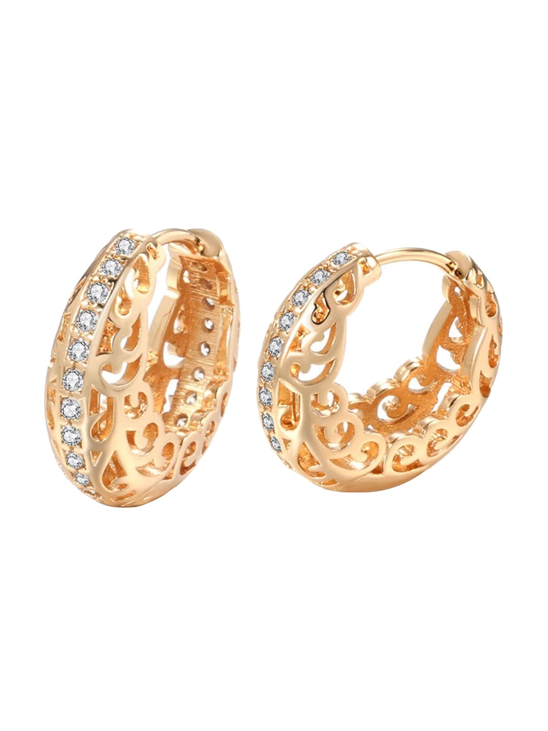 

Shining Diva Fashion Rose Gold Contemporary Studs Earrings