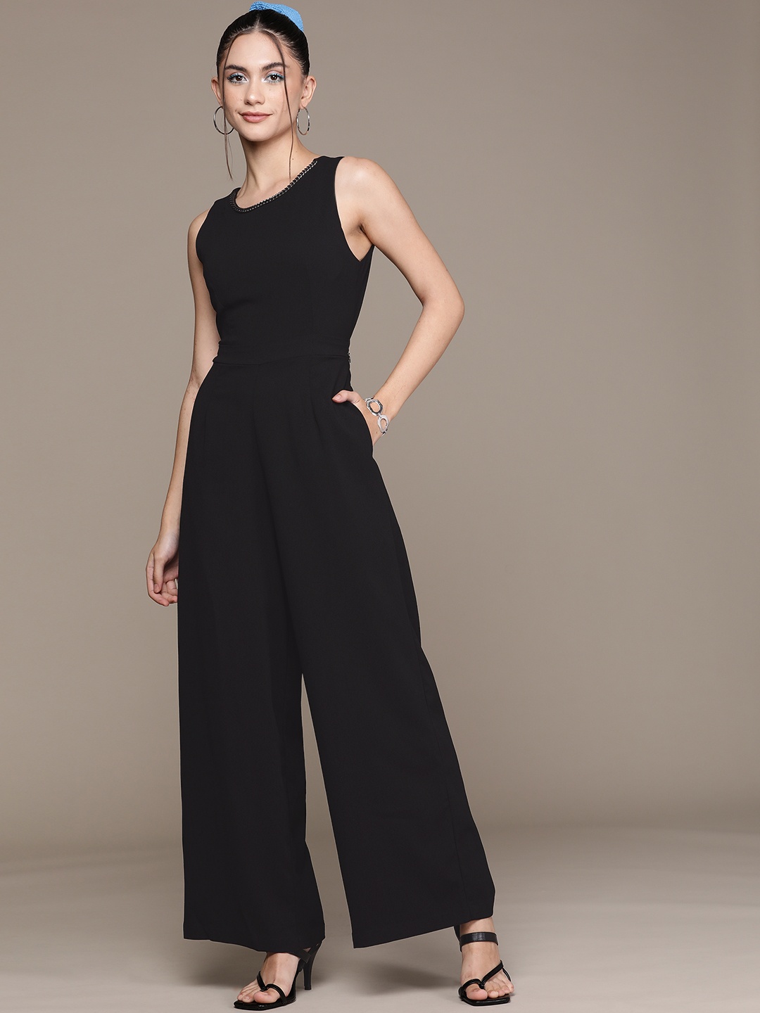 

Label Ritu Kumar Black Basic Jumpsuit