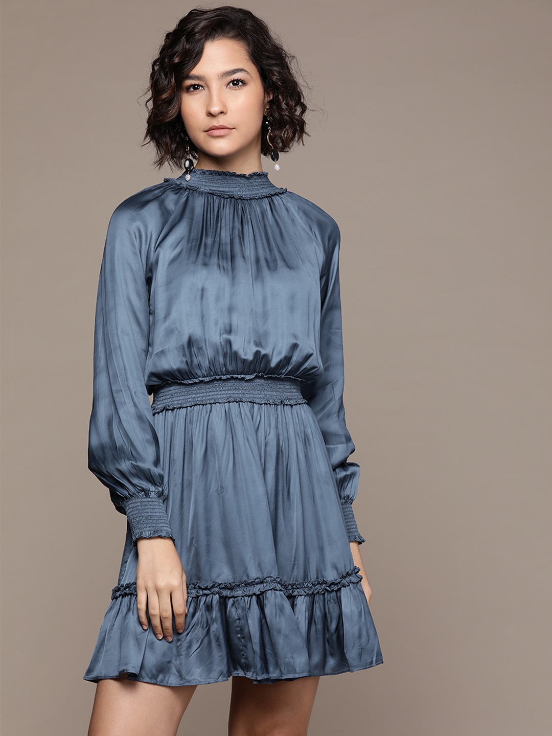 

Label Ritu Kumar Blue Satin Dress