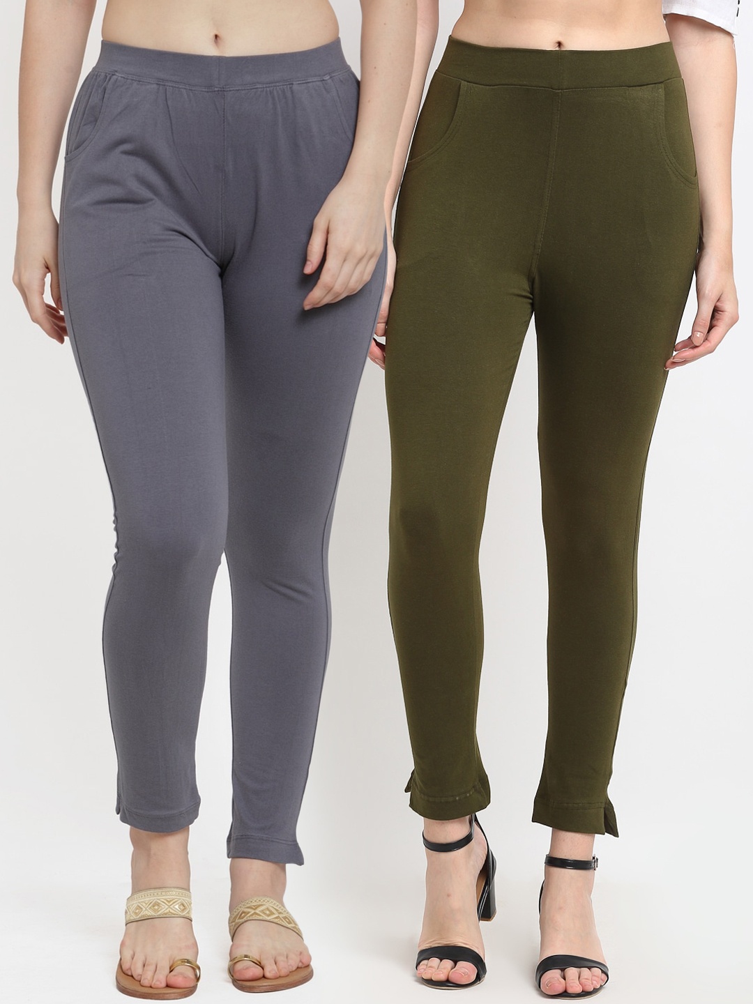 

TAG 7 Women Pack Of 2 Leggings, Olive