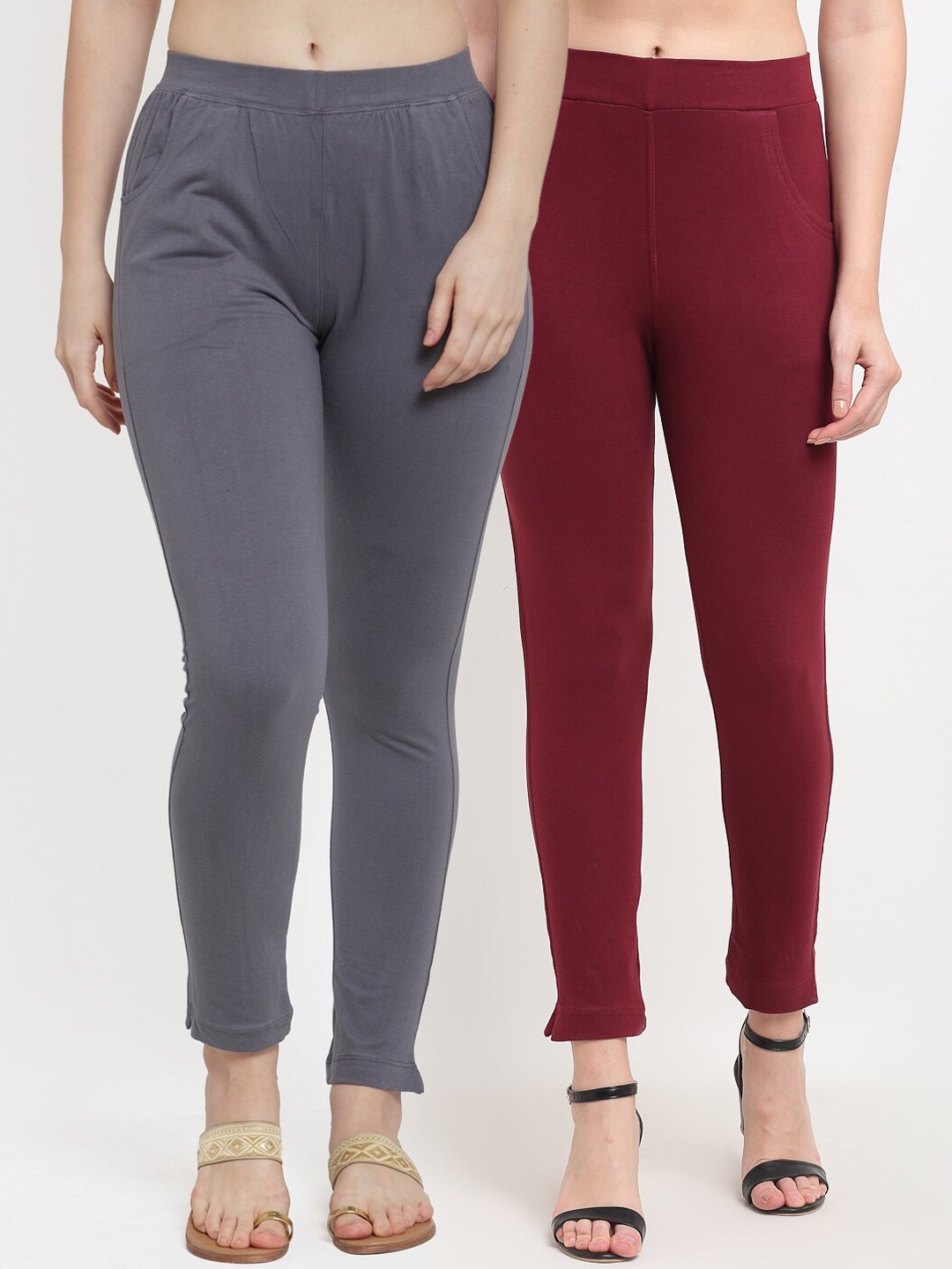 

TAG 7 Women Maroon COMBO OF 2 KURTI PANTS