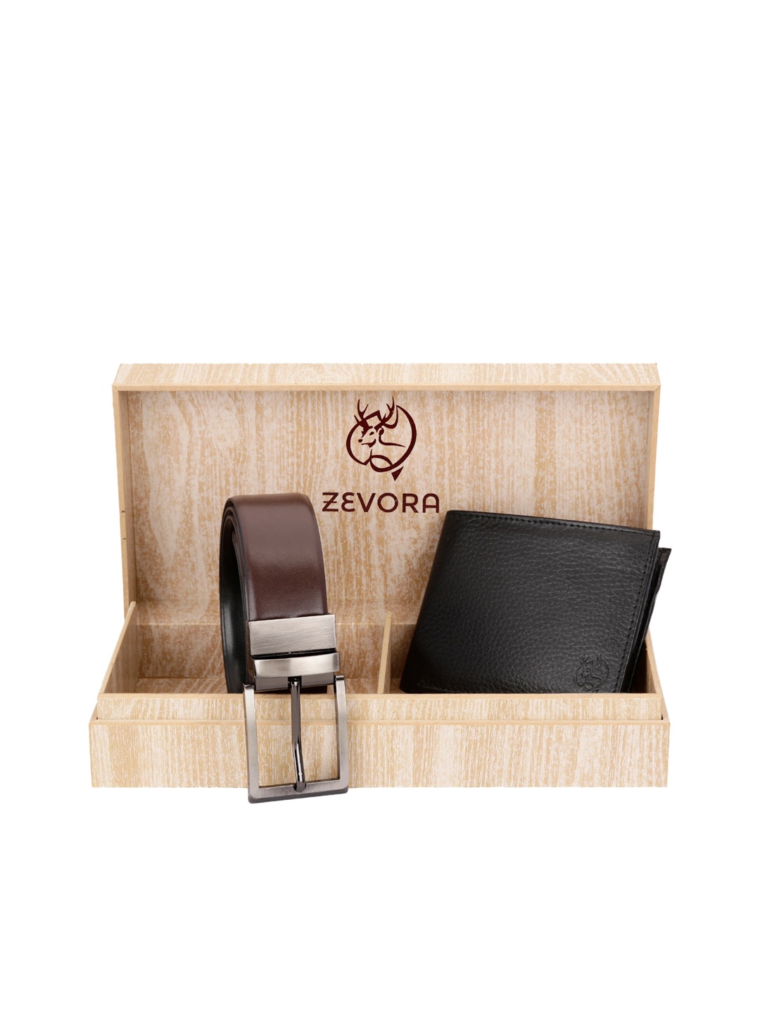 

ZEVORA Men Brown & Black Accessory Gift Set