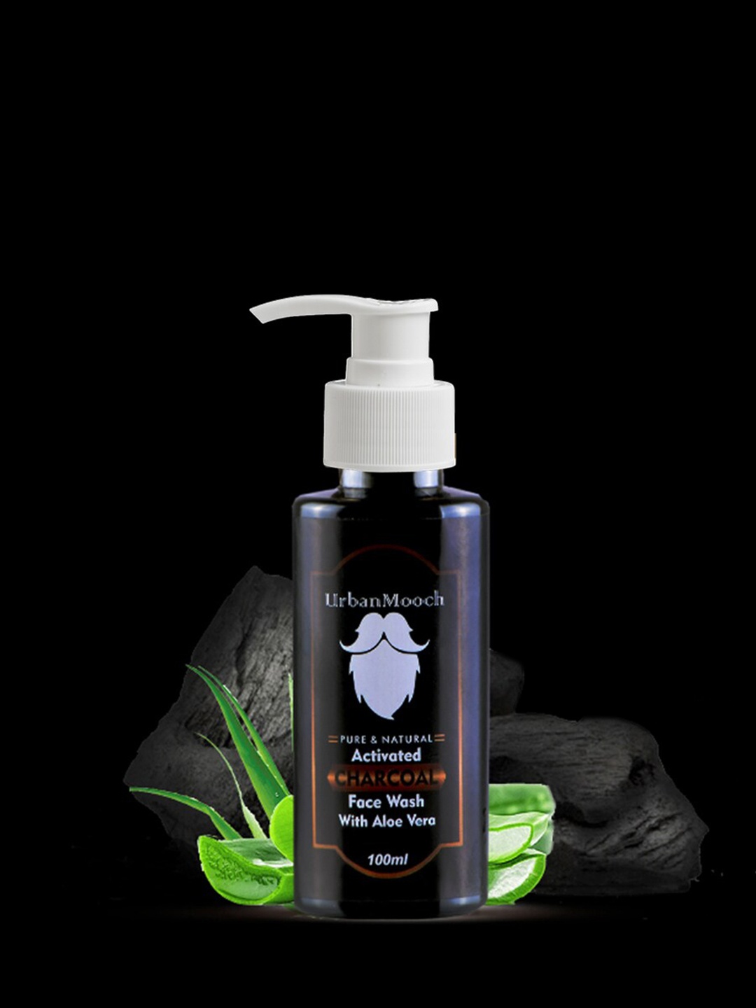 

UrbanMooch Activated Charcoal Face Wash - 100 ml, Black