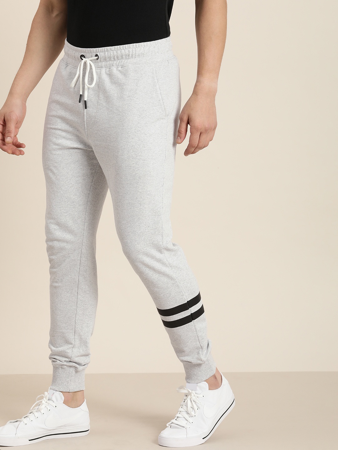 

Invictus Indoor Mens Grey Melange Colourblocked Casual Joggers